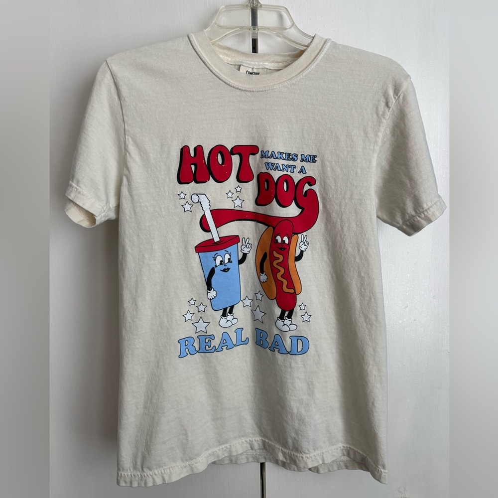 Summertime Tee with Hot Dog Print 🌭